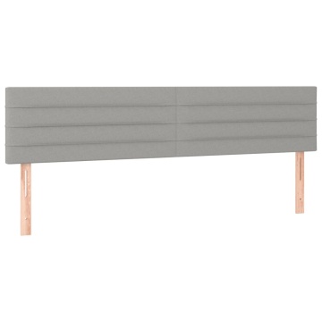 Pat box spring cu saltea, gri deschis, 200x200 cm, textil - Img 5