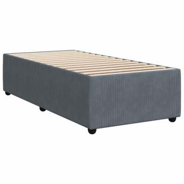 Pat box spring cu saltea, gri închis, 100x200 cm, catifea - Img 7