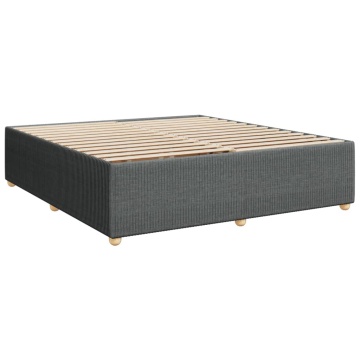 Pat box spring cu saltea, gri închis, 180x200 cm, textil - Img 7