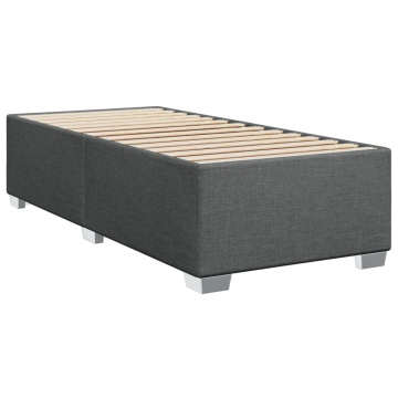 Pat box spring cu saltea, gri închis, 90x200 cm, textil - Img 7