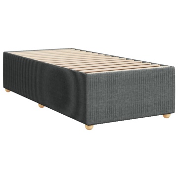 Pat box spring cu saltea, gri închis, 90x200 cm, textil - Img 7