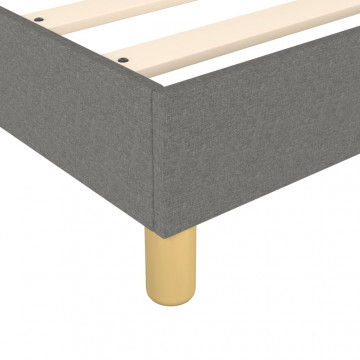 Pat box spring cu saltea, gri închis, 90x200 cm, textil - Img 6