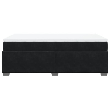 Pat box spring cu saltea, negru, 120x200 cm, catifea - Img 7