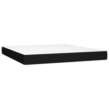 Pat box spring cu saltea, negru, 180x200 cm, catifea - Img 6