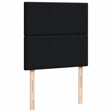 Pat box spring cu saltea, negru, 90x190 cm, textil - Img 6