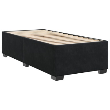 Pat box spring cu saltea, negru, 90x200 cm, catifea - Img 8