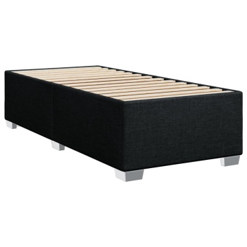 Pat box spring cu saltea, negru, 90x200 cm, textil - Img 8