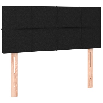 Pat box spring cu saltea, negru, 90x200 cm, textil - Img 5