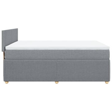 Pat continental, gri deschis, 140x200 cm, material textil - Img 8