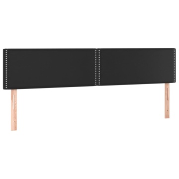 Pat cu arcuri, saltea și LED, negru, 200x200cm, piele ecologică - Img 6