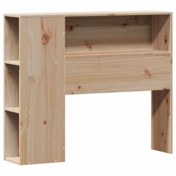 Pat cu bibliotecă fără saltea, 75x190 cm, lemn masiv de pin - Img 6