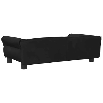 Pat de câini, negru, 95x55x30 cm, catifea - Img 7