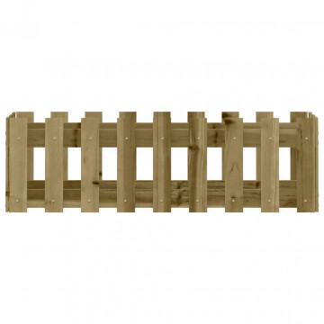 Pat înălțat grădină design gard 100x30x30 cm lemn impregnat pin - Img 8