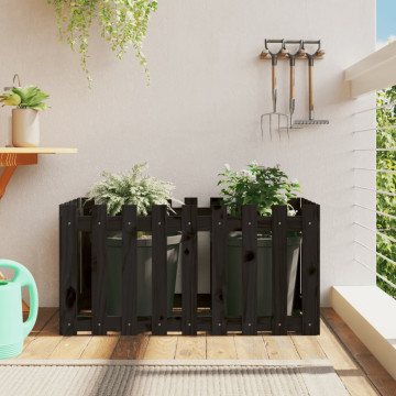 Pat înălțat grădină design gard 100x50x50 cm lemn de pin tratat - Img 1