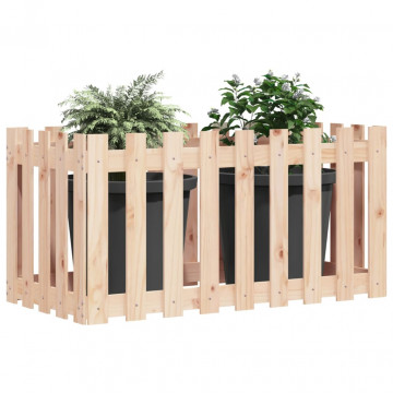 Pat înălțat grădină design gard 100x50x50 cm lemn de pin tratat - Img 3