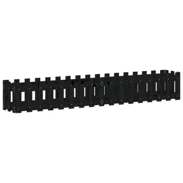 Pat înălțat grădină design gard 200x30x30 cm lemn impregnat pin - Img 4