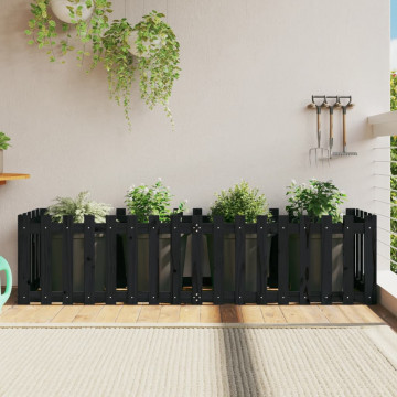 Pat înălțat grădină design gard 200x50x50 cm lemn impregnat pin - Img 1