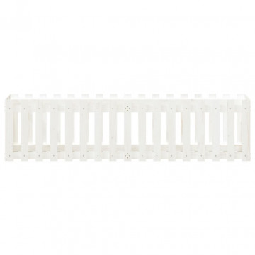 Pat înălțat grădină design gard alb 200x50x50cm lemn pin tratat - Img 8