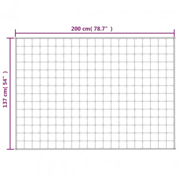 Pătură anti-stres, albastru, 137x200 cm, 6 kg, material textil - Img 5