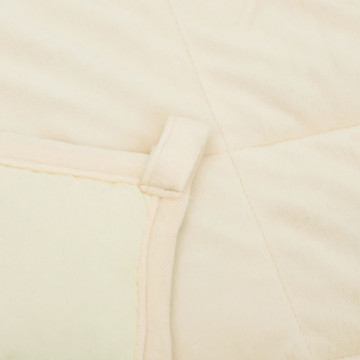 Pătură cu greutăți, crem deschis, 155x220 cm, 7 kg, textil - Img 6