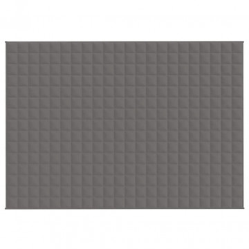 Pătură cu greutăți, gri, 155x220 cm, 11 kg, material textil - Img 3