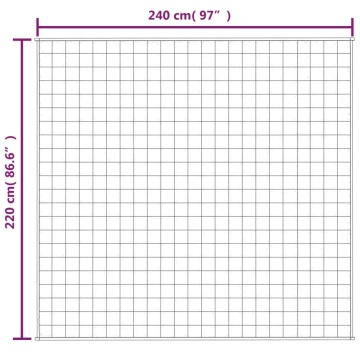 Pătură grea, albastru, 220x240 cm, 11 kg, material textil - Img 5