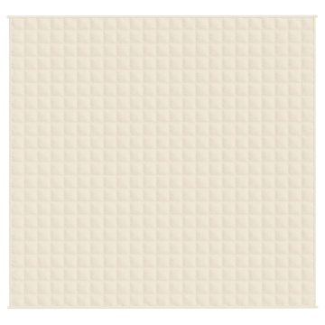 Pătură grea, crem deschis, 220x230 cm, 15 kg, material textil - Img 3