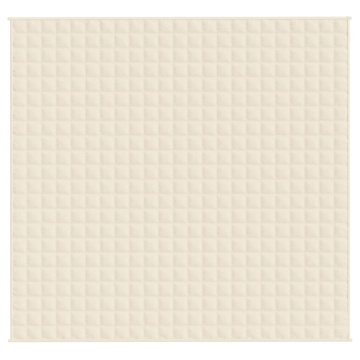 Pătură grea, crem deschis, 220x240 cm, 11 kg, material textil - Img 3