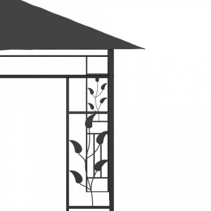 Pavilion cu plasă anti-țânțari, antracit, 6 x 3 x 2,73 m - Img 6