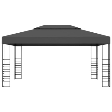 Pavilion cu șir de lumini LED, antracit, 3x4 m - Img 4
