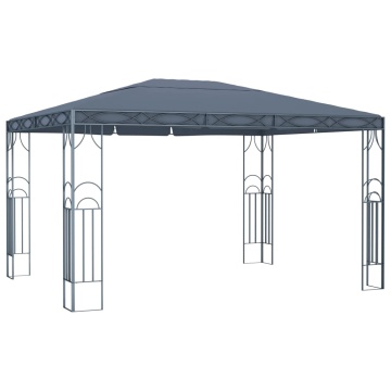 Pavilion cu șir de lumini LED, antracit, 400x300 cm - Img 3