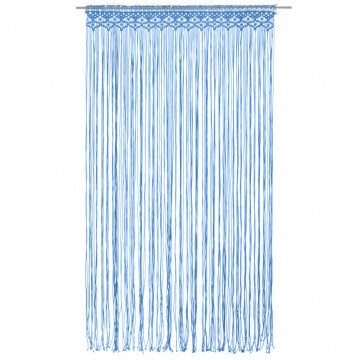 Perdea macrame, albastru, 140 x 240 cm, bumbac - Img 2