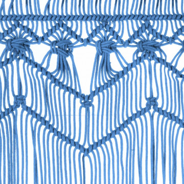 Perdea macrame, albastru, 140 x 240 cm, bumbac - Img 4