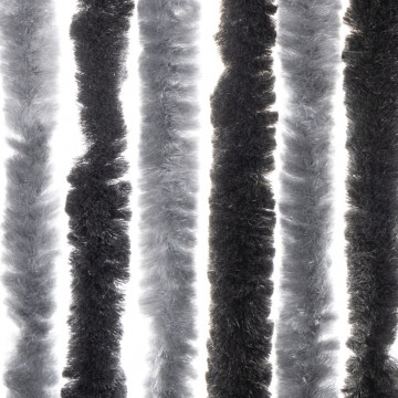 Perdea pentru insecte, gri și negru, 100x200 cm, chenille - Img 7