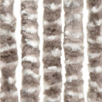 Perdea pentru insecte, gri taupe și alb, 90x200 cm, chenille - Img 4