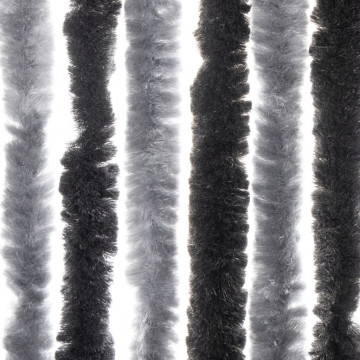 Perdele pentru insecte, gri și negru, 56x185 cm, chenille - Img 7