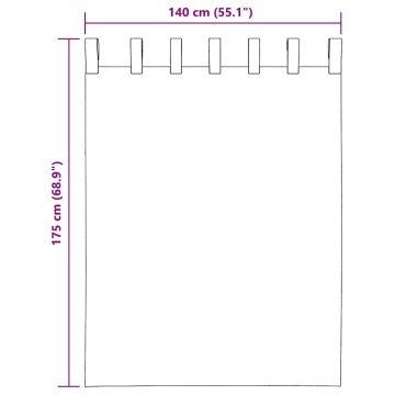 Perdele Voile cu Bucle 2 buc Terracota 140x175 cm - Img 7