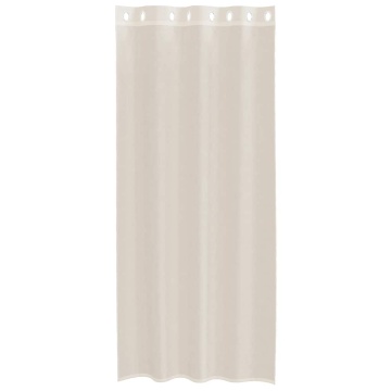 Perdele Voile cu Oeli 2 buc Crem 140x245 cm - Img 4