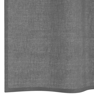 Perdele Voile cu Oelii 2 buc Gri Inchis 140x140 cm - Img 5