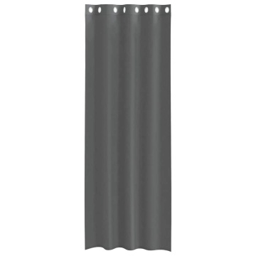 Perdele Voile cu Oelii 2 buc Gri Inchis 140x300 cm - Img 4