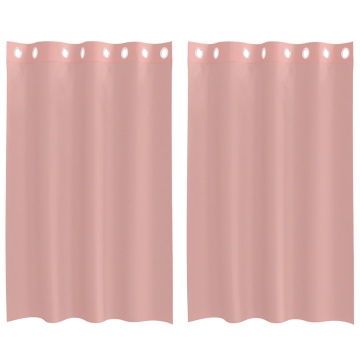 Perdele Voile cu Oelii 2 buc Roz 140x175 cm - Img 2