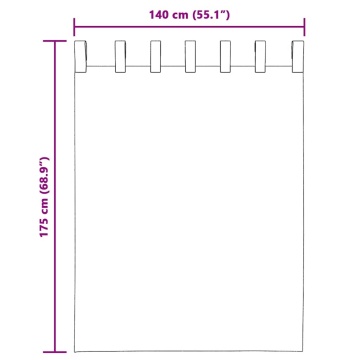 Perdele Voile cu tablă 2 buc Maro - Img 7