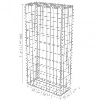 Perete gabion cu capace, 50 x 20 x 100 cm, oțel galvanizat - Img 5