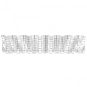 Perete gabion, oțel galvanizat, 450 x 30 x 100 cm - Img 7