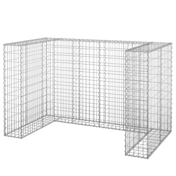 Perete gabion pentru pubele, 180x100x110 cm, oțel galvanizat - Img 2