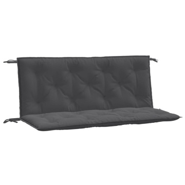 Pernă bancă de grădină 2 buc melanj antracit 120x50x7 cm textil - Img 2