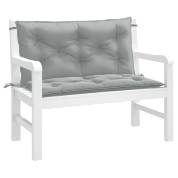 Pernă bancă de grădină 2db melanj gri deschis 100x50x7cm textil - Img 1