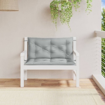 Pernă bancă de grădină 2db melanj gri deschis 100x50x7cm textil - Img 3