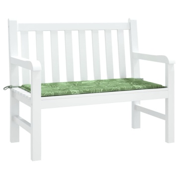 Pernă bancă de grădină model frunze, 120x50x3 cm, textil oxford - Img 3