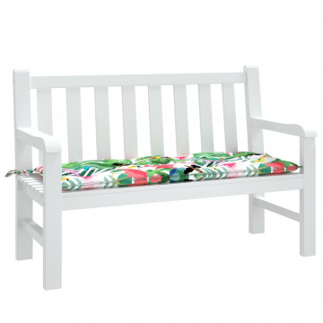 Pernă bancă de grădină, multicolor, 120x50x7 cm, textil - Img 3